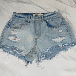 Garage Distressed Jean Shorts